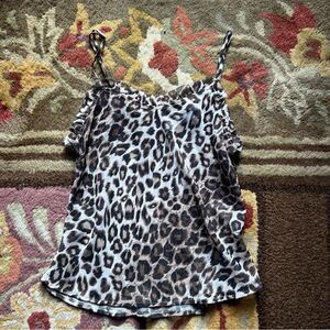 Cute leopard print tank top